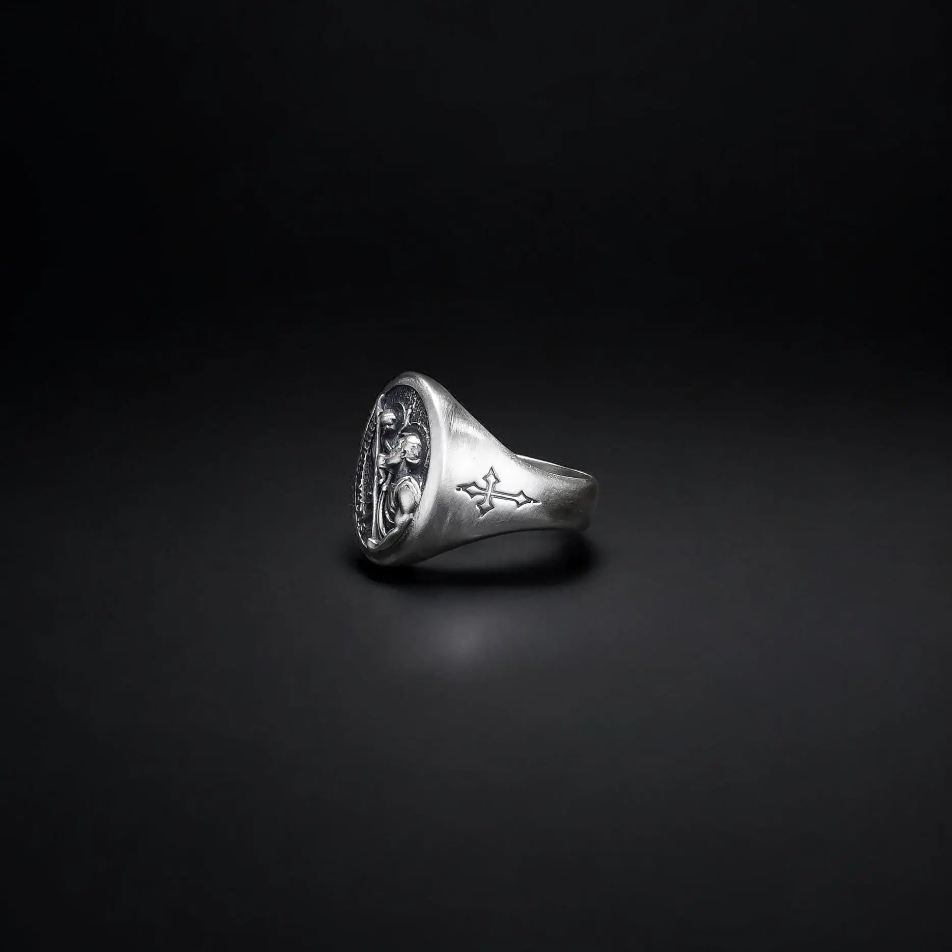 Sterling Silver Saint Christopher Ring: Religious Christian Jewelry   Charmora Jewelry