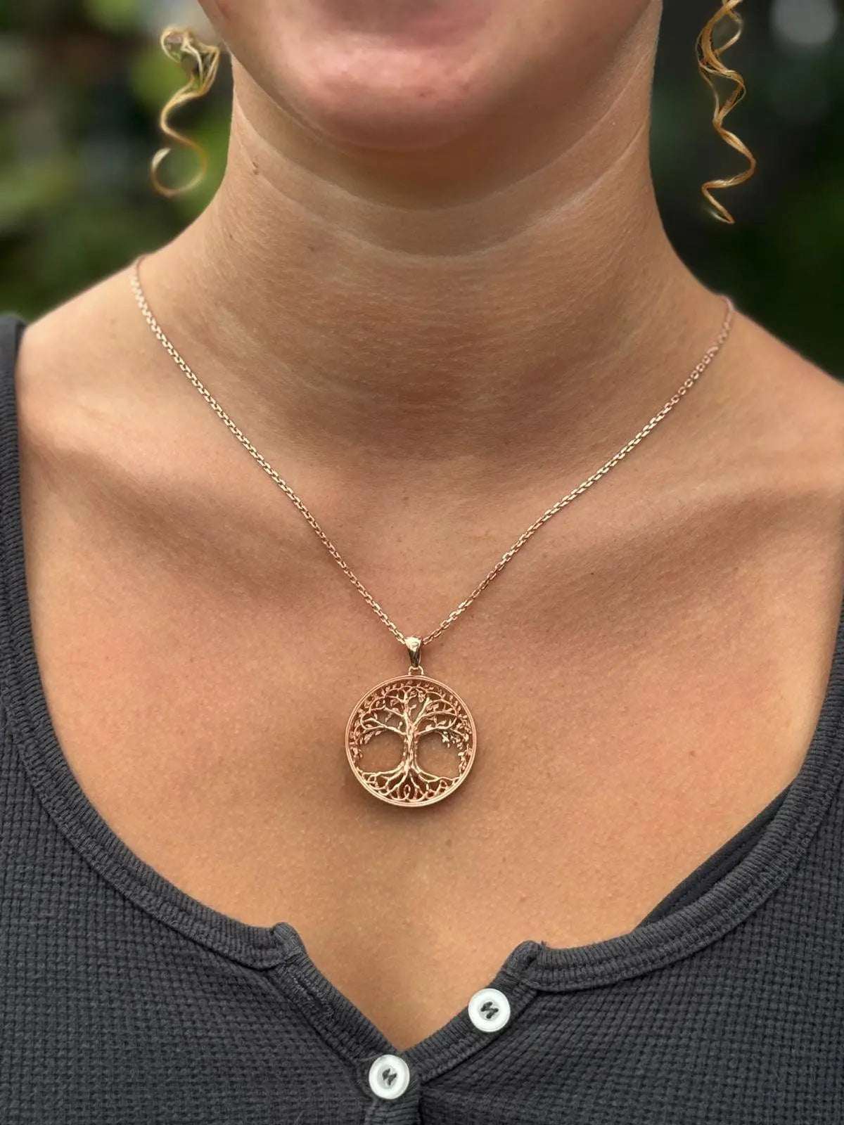 Sterling Silver Yggdrasil Necklace: Viking Tree of Life Pendant   Charmora Jewelry
