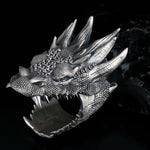 Sterling Silver Dragon Ring: Handmade Asian Mythology Jewelry   Charmora Jewelry