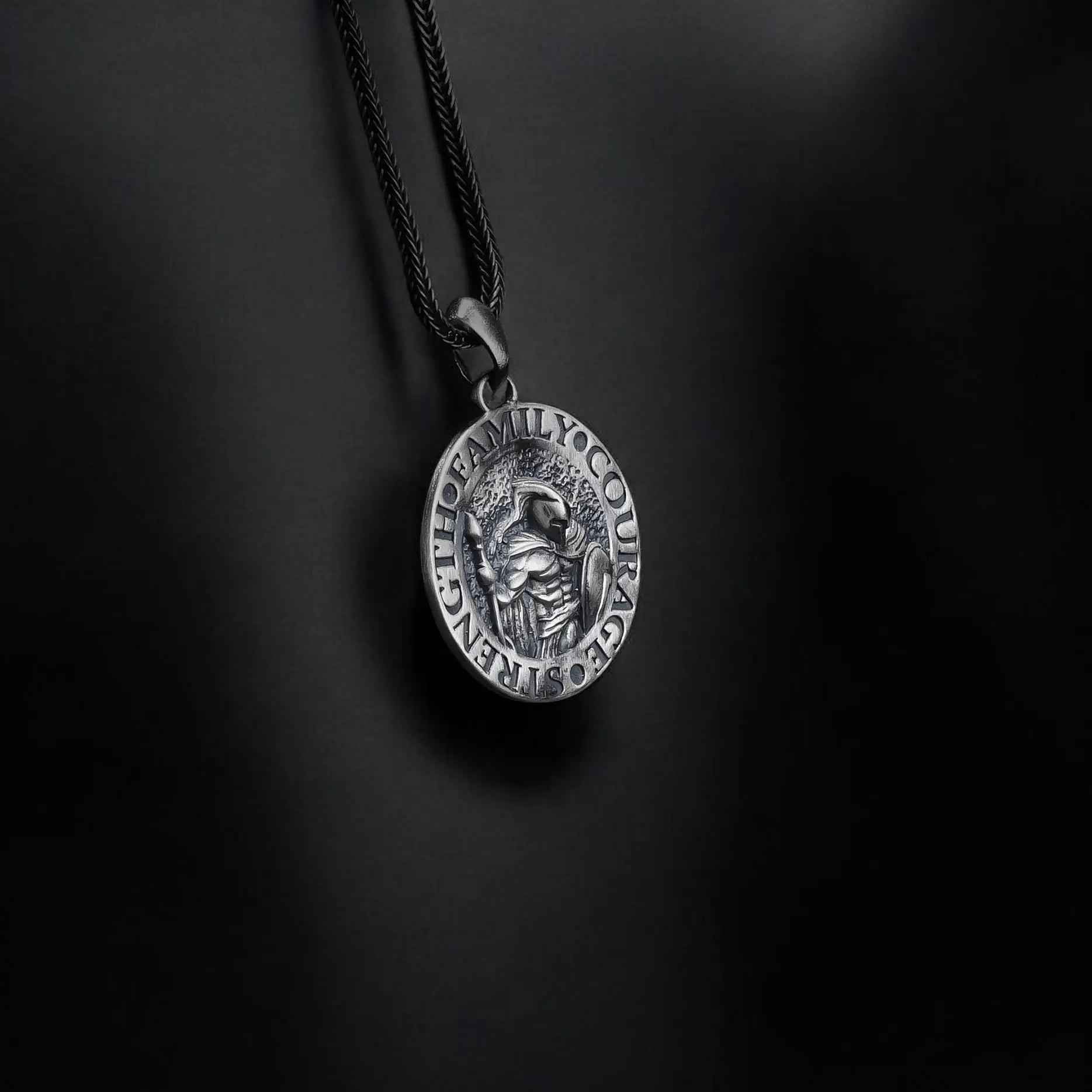 Sterling Silver Spartan Warrior Pendant Necklace: Ancient Greek Jewelry Gift