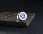 Sterling Silver American Coat of Arms Ring: Patriotic Bird Jewelry   Charmora Jewelry
