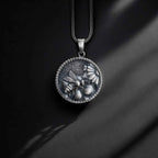 Handmade Sterling Silver Bee Necklace: Honeycomb Pendant Jewelry