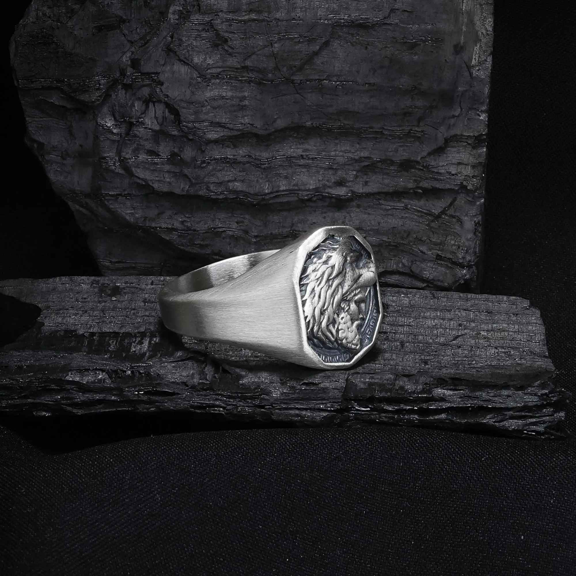 Silver Hercules Nemean Lion Greek Gods Ring, Men's Ancient Greek Mythology Jewelry, Mythological Gift