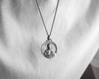 Sterling Silver Saint Jude Medallion Necklace: Handmade Religious Jewelry   Charmora Jewelry