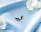 Sterling Silver Archangel Michael Necklace: Guardian Angel Wings