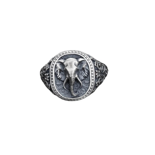 Handmade Sterling Silver Elephant Ring: Animal Jewelry Gift   Charmora Jewelry