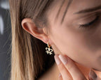 Sterling Silver Lesbian Heart Earrings: LGBTQ Pride Jewelry