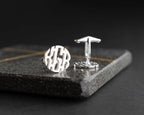 Monogrammed Sterling Silver Cufflinks, Personalized Initial Cuff Links   Charmora Jewelry