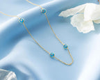 Dainty Sterling Silver Evil Eye Necklace: Gold Protection Jewelry