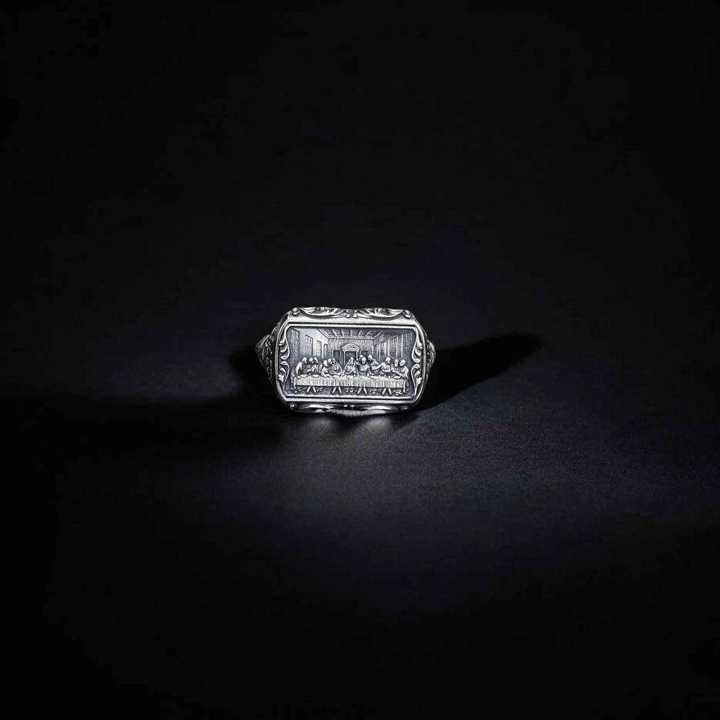 Sterling Silver Last Supper Ring: Leonardo da Vinci Artwork