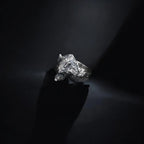 Sterling Silver Wolf Head Ring: Handcrafted Animal Jewelry   Charmora Jewelry