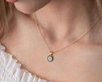 Sterling Silver Blue Evil Eye Necklace: Gold Protection Charm