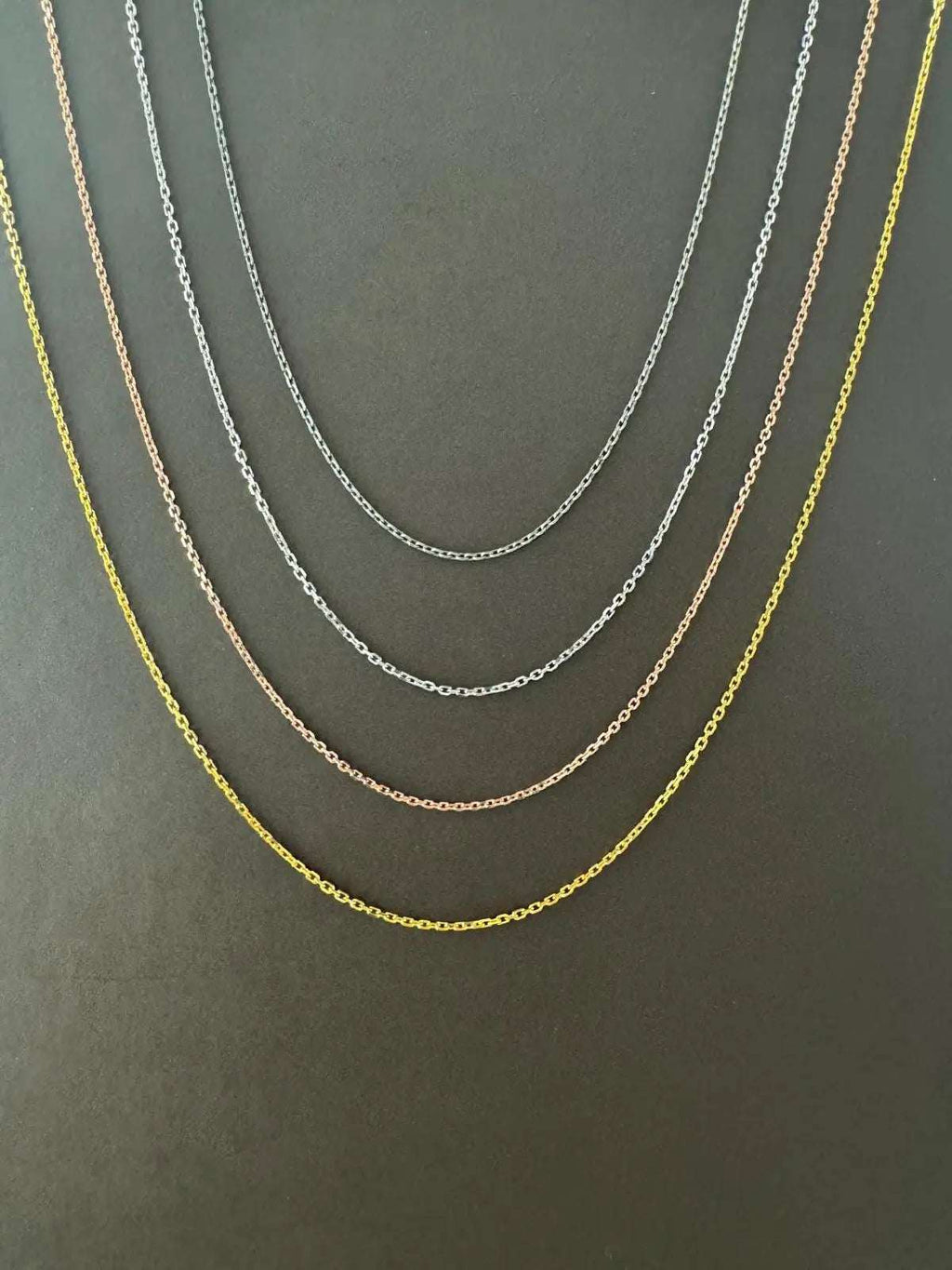 Sterling Silver Chain: Oxidized, Polished, Gold, Rose Gold   Charmora Jewelry