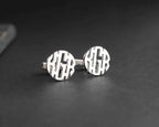 Monogrammed Sterling Silver Cufflinks, Personalized Initial Cuff Links