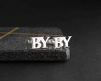 Handmade Sterling Silver Initial Cufflinks: Engraved Groomsmen Gift