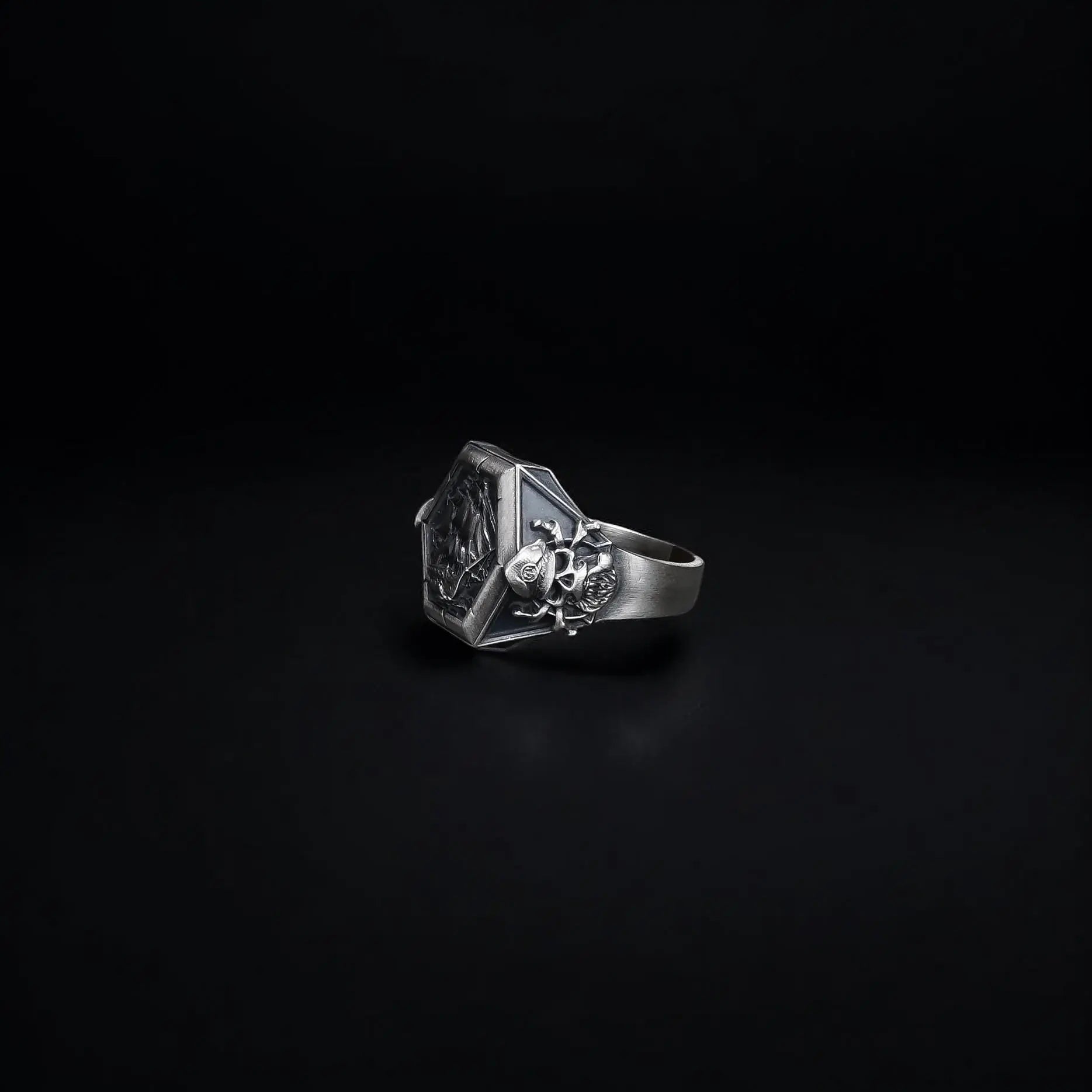 Sterling Silver Viking Sailboat Ring: Nautical Jewelry Gift   Charmora Jewelry