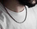Sterling Silver King Chain Necklace for Men: Handmade Statement Jewelry