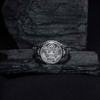 Mens Sterling Silver American Coat of Arms Ring: Patriotic USA Jewelry