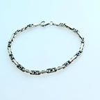 925 Sterling Silver Gemstone Chain Bracelet for Men,Minimal Gothic Men’s Jewelry Gift   Charmora Jewelry