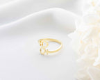 Solid Gold Double Venus Ring: Lesbian Pride Jewelry