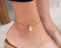 Sterling Silver Lesbian Symbol Anklet: Pride LGBTQ Jewelry