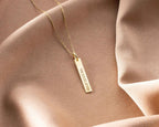 Sterling Silver Roman Numeral Necklace: Custom Date Pendant