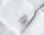 Engraved Sterling Silver Name Cufflinks, Personalized Gift