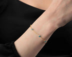 Dainty Sterling Silver Evil Eye Bracelet: Protection Jewelry