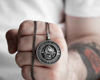 Sterling Silver Viking Boat Necklace: Norse Mythology Pendant