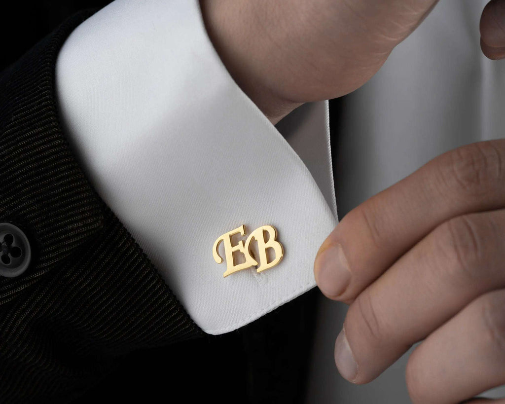 Personalized Sterling Silver Cufflinks: Engraved Wedding, Groomsmen Gift   Charmora Jewelry