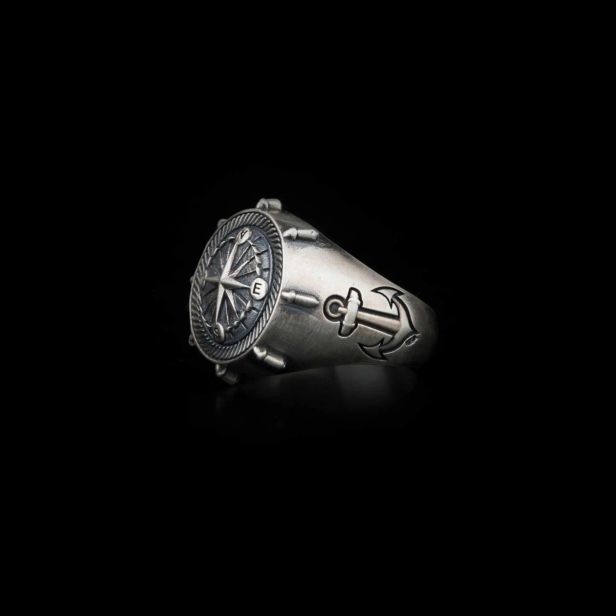 Bague Boussole en Argent Sterling : Bijou Antistress Nautique, Bague Unisexe