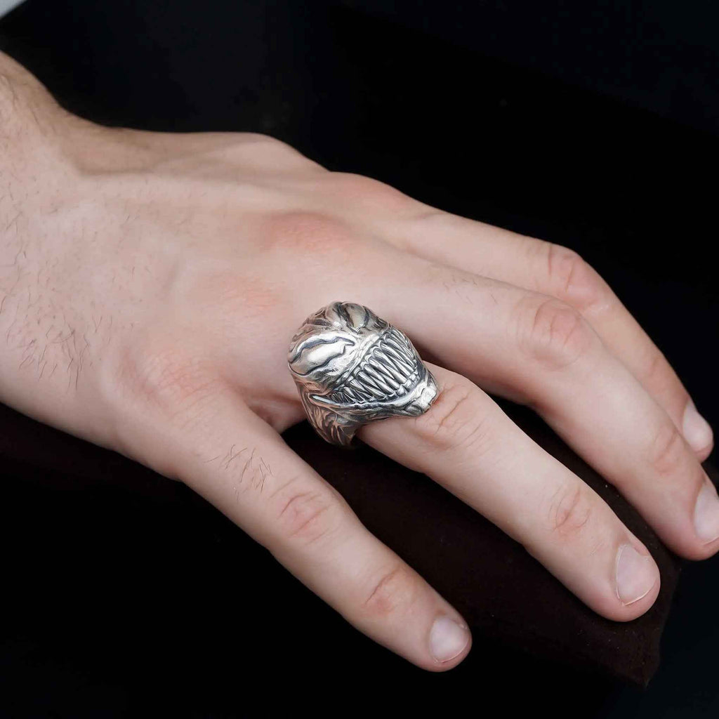 Venom Ring: Sterling Silver Gothic Snake Jewelry