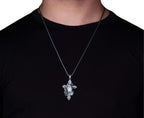 Sterling Silver Praying Hands Cross Necklace, Religious Pendant   Charmora Jewelry