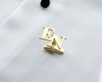 Sterling Silver Initial Cufflinks: Personalized Letter Groomsmen Gift