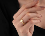Solid Gold Lesbian Venus Symbol Ring: LGBTQ Pride Jewelry