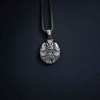 Sterling Silver Owl Pendant Necklace: All-Seeing Eye Illuminati Symbol