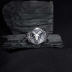 Sterling Silver Ram Ring: Aries Zodiac Jewelry for Men   Charmora Jewelry