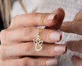 Sterling Silver Angel Necklace: Gold Angel Wings Pendant