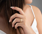 Solid Gold Ankh Ring: Egyptian Cross Jewelry, Handcrafted Gift