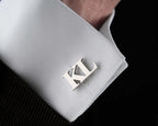 Personalized Sterling Silver Cufflinks, Handmade Wedding Gift   Charmora Jewelry