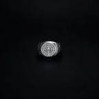 Sterling Silver St Benedict Medal Ring: Religious Signet Jewelry   Charmora Jewelry