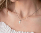 Sterling Silver Initial Necklace: Custom Letter Pendant
