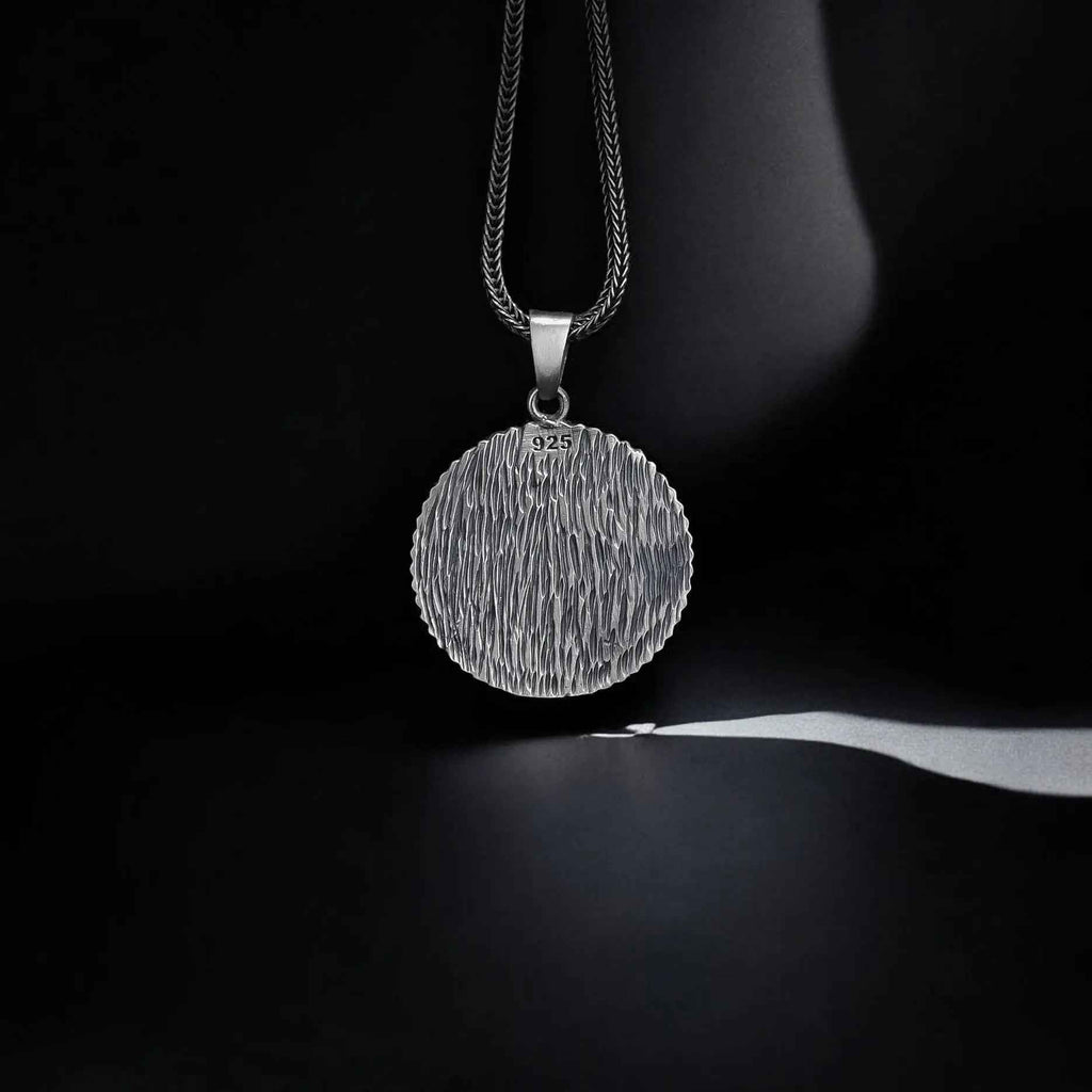 Handmade Sterling Silver Bee Necklace: Honeycomb Pendant Jewelry