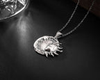 Sterling Silver Sun and Moon Necklace: Celestial Pendant Jewelry   Charmora Jewelry