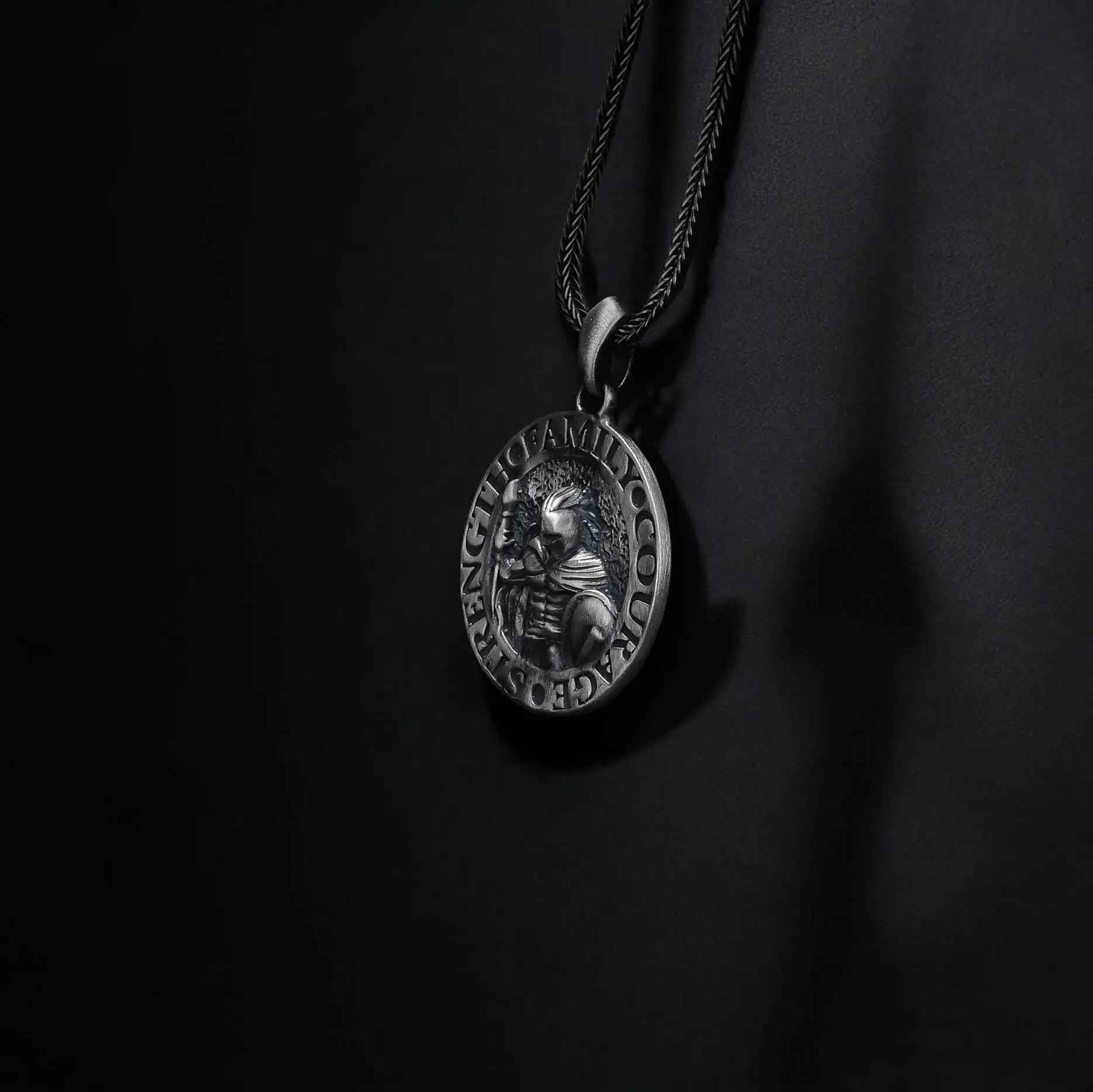 Sterling Silver Spartan Warrior Pendant Necklace: Ancient Greek Jewelry Gift