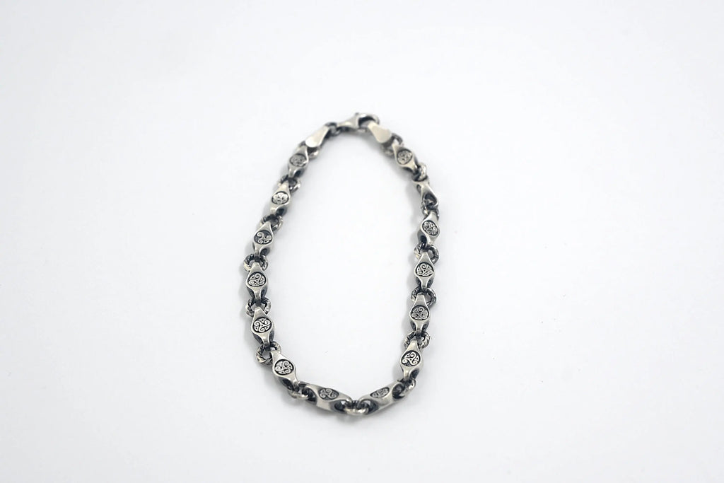 Handcrafted Sterling Silver Cuff Bracelet: Intricate Patterned Design, Adjustable   Charmora Jewelry