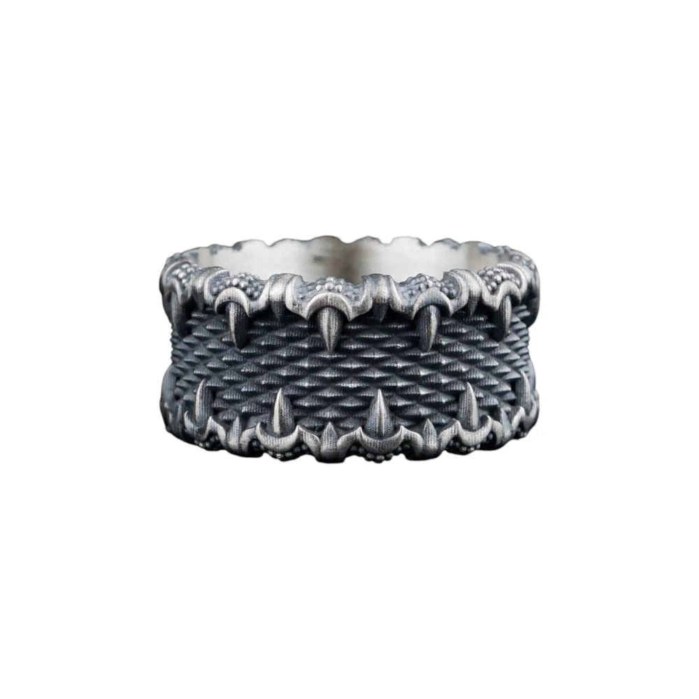 Oxidized 925 Sterling Silver Men's Ring: Handmade Silver Jewelry   Charmora Jewelry