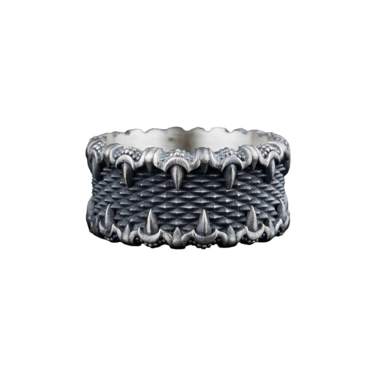 Oxidized 925 Sterling Silver Men's Ring: Handmade Silver Jewelry   Charmora Jewelry