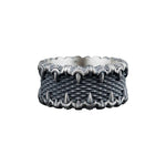 Oxidized 925 Sterling Silver Men's Ring: Handmade Silver Jewelry   Charmora Jewelry