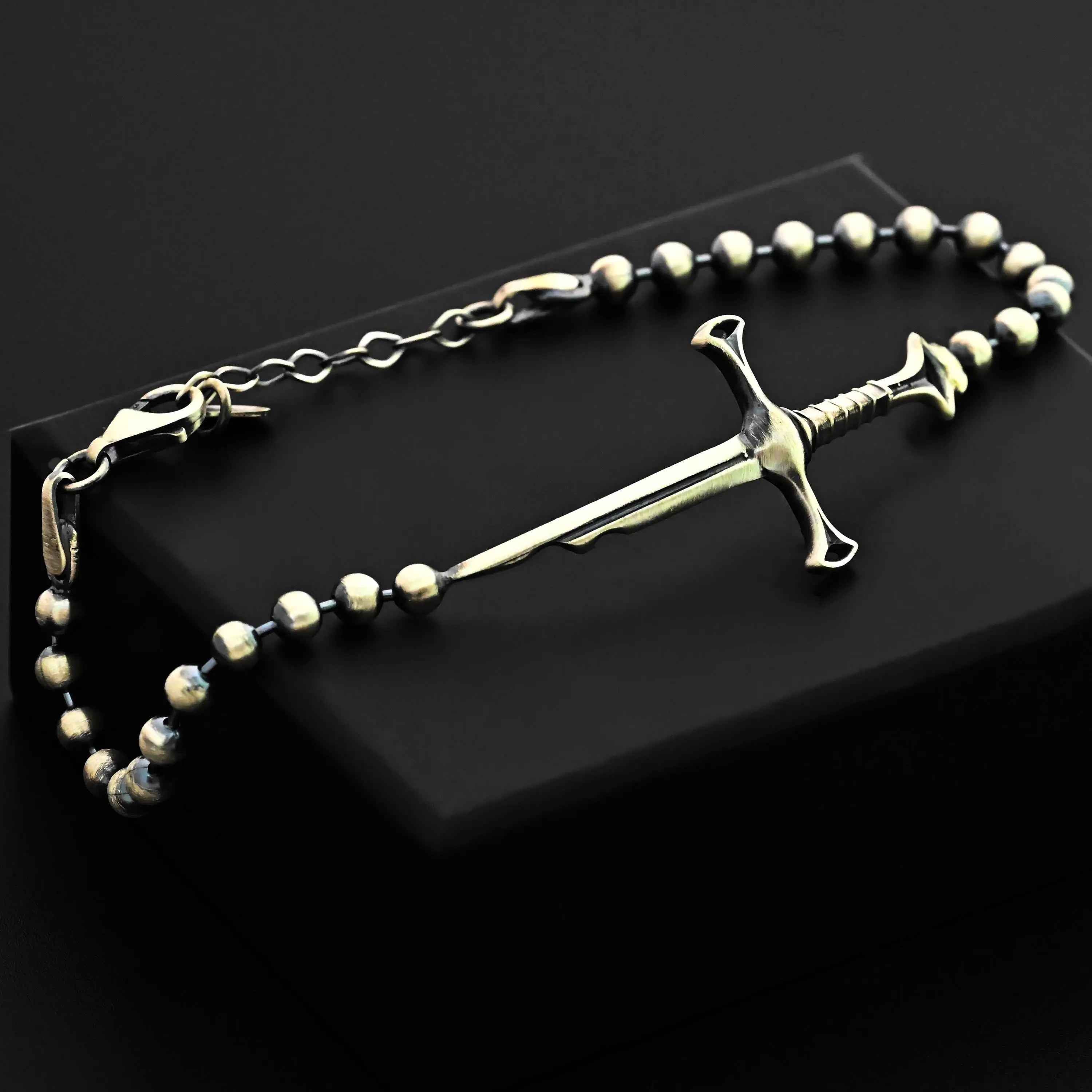 925 Sterling Silver Sword Bracelet – Handmade Warrior Jewelry for Men